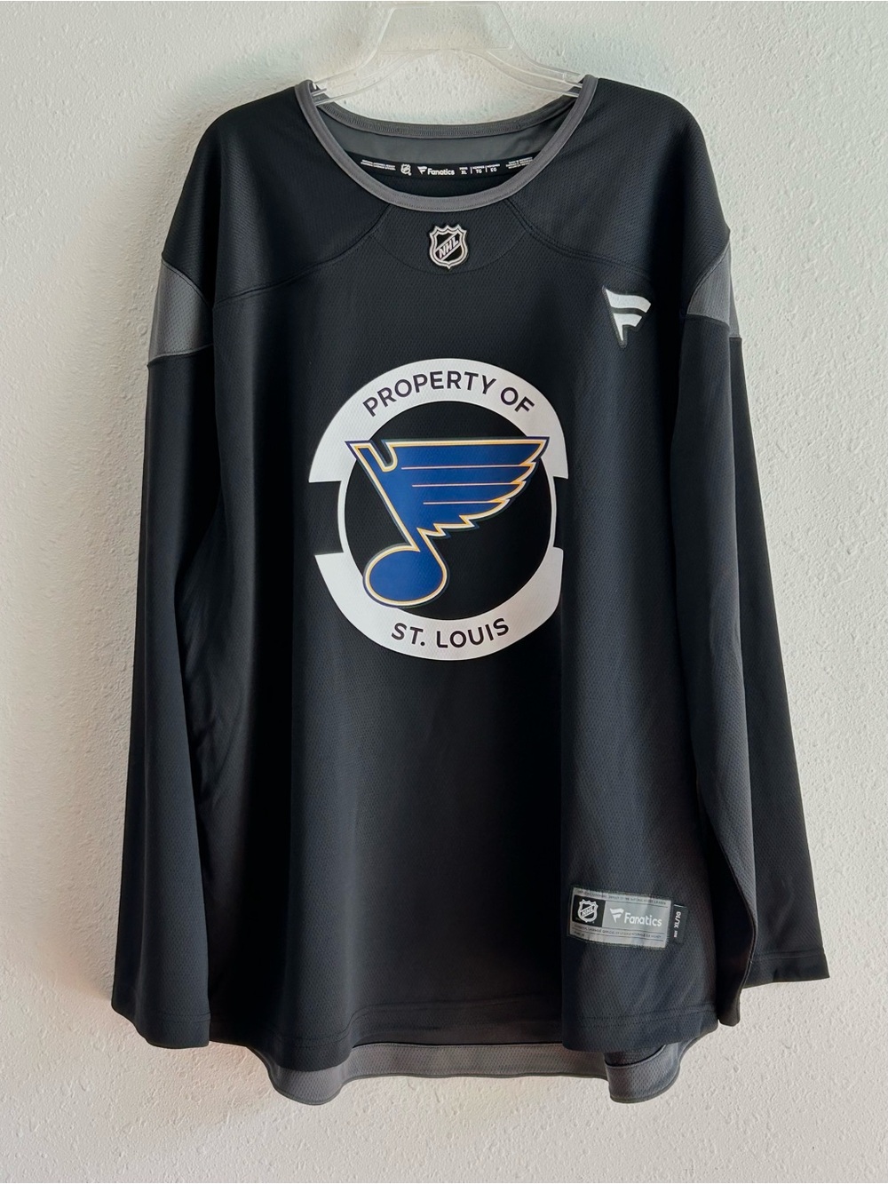 St. Louis Blues Practice Jersey Fanatics Men's Size XL Hockey NHL Black